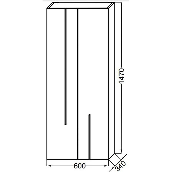 Пенал подвесной Jacob Delafon Nouvelle Vague 60 см EB3048-N18, белый глянцевый - 2 Пенал подвесной Jacob Delafon Nouvelle Vague 60 см EB3048-N18, белый глянцевый фото 2