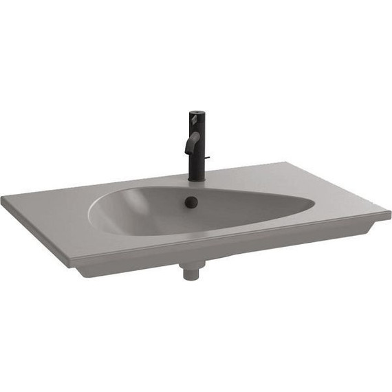 Тумба подвесная с раковиной Jacob Delafon Nouvelle Vague 80 см EB3030-G91, аквамарин глянцевый (раковина EXAR112-Z-MK4, кашемир) фото 2