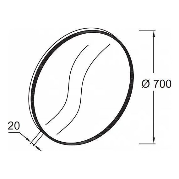 Зеркало Jacob Delafon Odeon Rive Gauche 70 см EB1177-S14, черный лак сатин фото 5