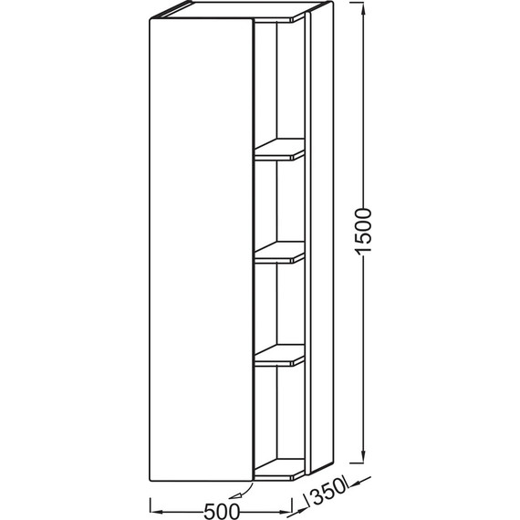 Пенал подвесной Jacob Delafon Terrace 50 см L EB1179G-N23, коричневый - 4 Пенал подвесной Jacob Delafon Terrace 50 см L EB1179G-N23, коричневый фото 4
