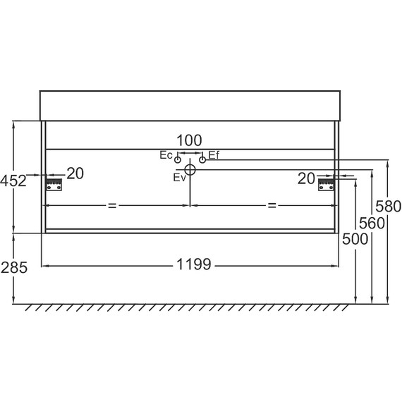 Тумба подвесная с раковиной Jacob Delafon Vivienne 120 см EB1509-E52-N18, дуб табак/белый фото 5