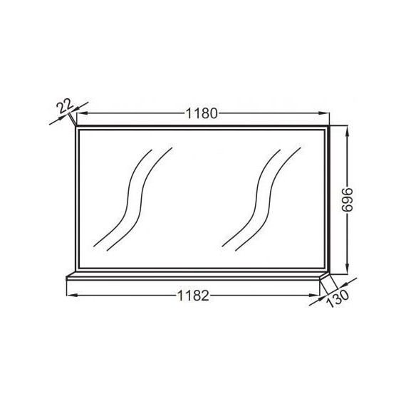 Зеркало Jacob Delafon Vivienne 120 см EB1599-E52, дуб табак фото 3