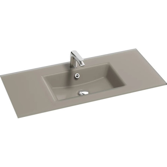 Тумба подвесная с раковиной Jacob Delafon Sherwood 100 см EB1833RU-P6, натуральный дуб (раковина EB1830RU-DE5, цвет базальт матовый) фото 4