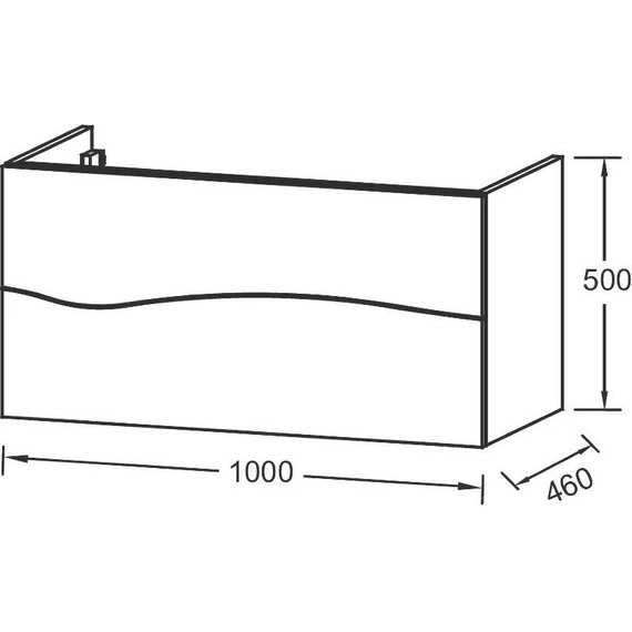 Тумба подвесная с раковиной Jacob Delafon Sherwood 100 см EB1833RU-P13, состаренный дуб (раковина EB1830RU-DE5, цвет базальт матовый) - 3 Тумба подвесная с раковиной Jacob Delafon Sherwood 100 см EB1833RU-P13, состаренный дуб (раковина EB1830RU-DE5, цвет базальт матовый) фото 3