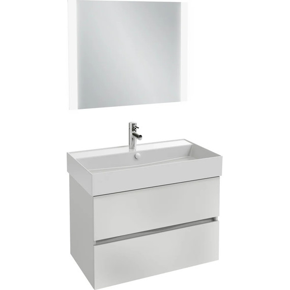 Тумба подвесная с раковиной Jacob Delafon Tolbiac 80 см EB2382-J5, белый глянцевый (раковина EXBI112-00) фото 2