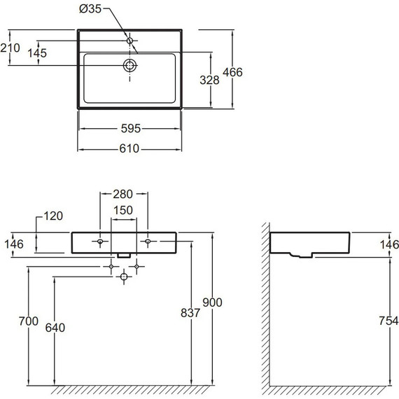 Тумба подвесная с раковиной Jacob Delafon Tolbiac 60 см EB2381-E75, дуб давос натуральный (раковина EXBH112-00) фото 4