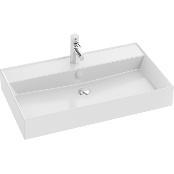 Тумба подвесная с раковиной Jacob Delafon Tolbiac 80 см EB2382-J5, белый глянцевый (раковина EXBI112-00) фото 3