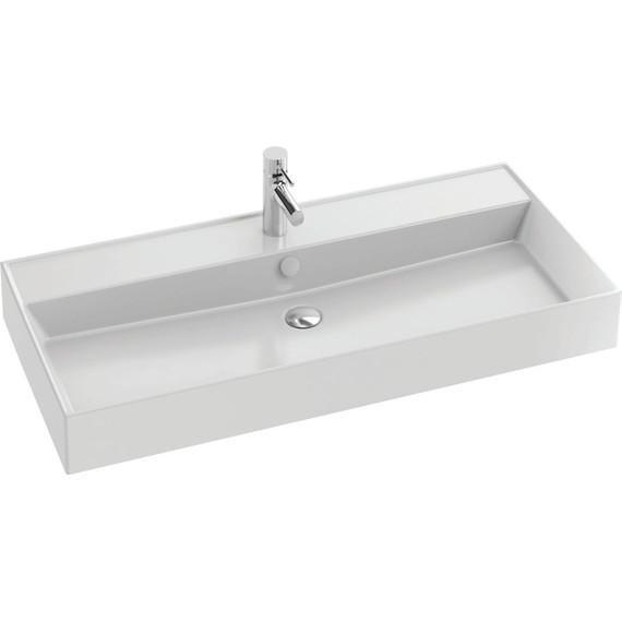 Тумба подвесная с раковиной Jacob Delafon Vivienne 100 см EB1585-N18-S40, белый/серый фото 3