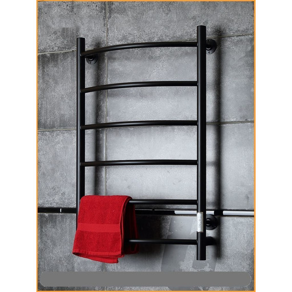 Полотенцесушитель электрический Тругор Пэк сп 5 ВГП 500х800 мм, чёрный (возможность скрытого подключения) 00-00035956 фото 4