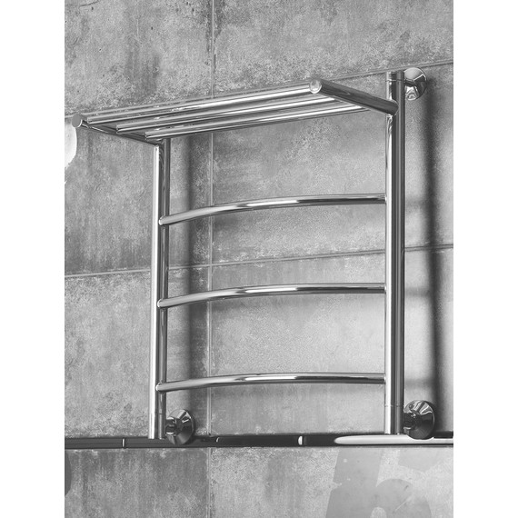 Полотенцесушитель водяной Тругор Приоритет НК1 с полкой П4 500x600 мм 00-00021886 фото 4