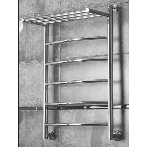 Полотенцесушитель водяной Тругор Приоритет НК1 с полкой П6 500x800 мм 00-00021889 фото 4