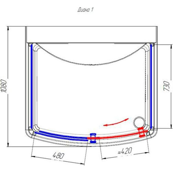 Душевая кабина Радомир Диана 1 118x108 см, белый/прозрачное фото 7