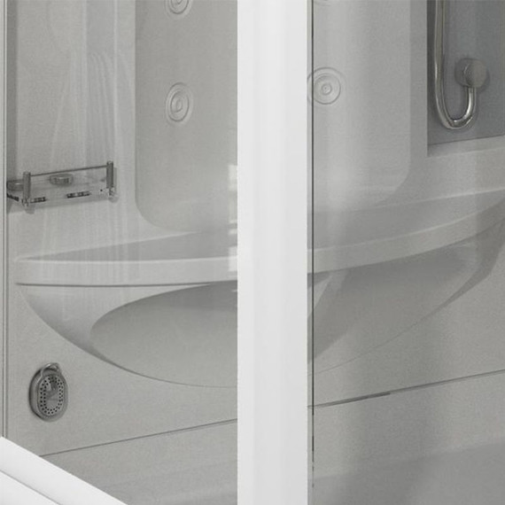 Душевая кабина Радомир Диана 1 118x108 см, белый/прозрачное фото 4
