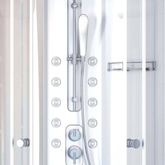 Душевая кабина Радомир Паола 1 93x93 см, белый/матовое фото 4