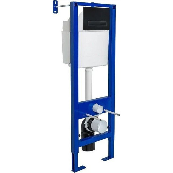 Инсталляция для унитаза Berges Wasserhaus Atom Line 410 040340 (кнопка Soft Touch, черная) фото 