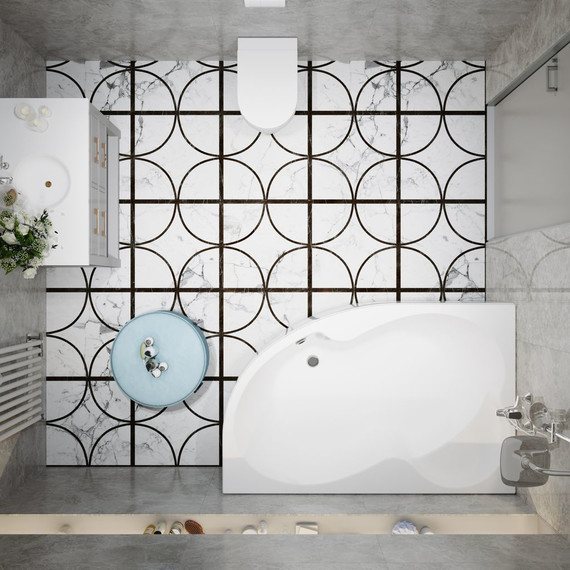 Ванна акриловая Тритон Мари 170х110 см R с каркасом фото 6