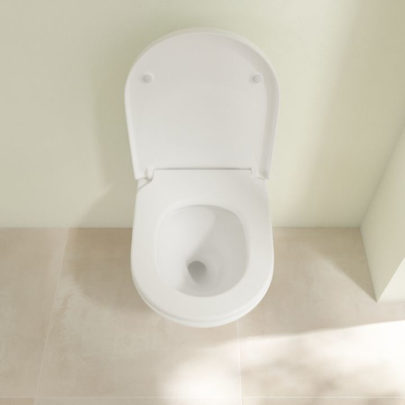 Унитаз подвесной безободковый Villeroy&Boch Subway 3.0 4670TS01 с крышкой микролифт фото 5