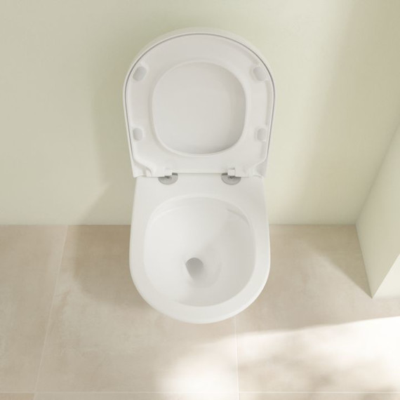 Унитаз подвесной безободковый Villeroy&Boch Subway 3.0 4670TS01 с крышкой микролифт фото 6