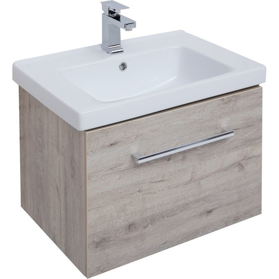 Тумба подвесная с раковиной Dreja Big Inn 65 см 77.0202D, дуб кантри - 8 Тумба подвесная с раковиной Dreja Big Inn 65 см 77.0202D, дуб кантри фото 8