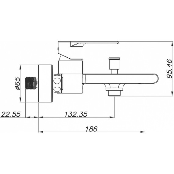 Смеситель для ванны Azario Delano AZ-15840511, Цвет производителя: хром фото 2