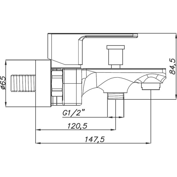 Смеситель для ванны Azario Cadeo AZ-15940501 фото 3