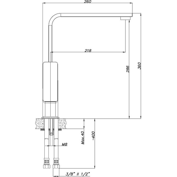 Смеситель для кухни Azario Cadeo AZ-15944431 - 2 Смеситель для кухни Azario Cadeo AZ-15944431 фото 2