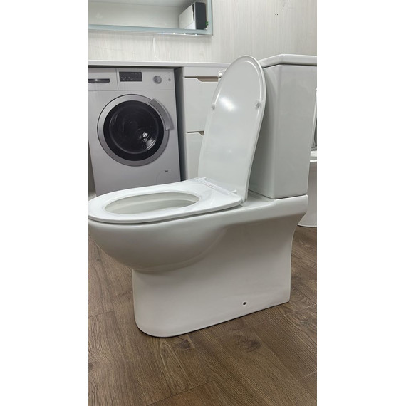 Унитаз-компакт безободковый Azario Ambra AZ-848 с крышкой микролифт фото 3