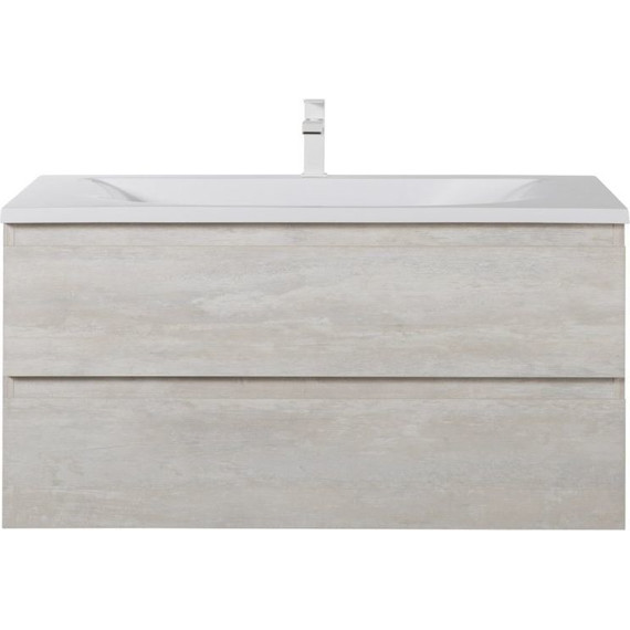 Тумба подвесная с раковиной Cezares MOLVENO-100-2C-SO-LB 100 см, Legno Bianco (раковина CZR-1188-1000/500) фото 