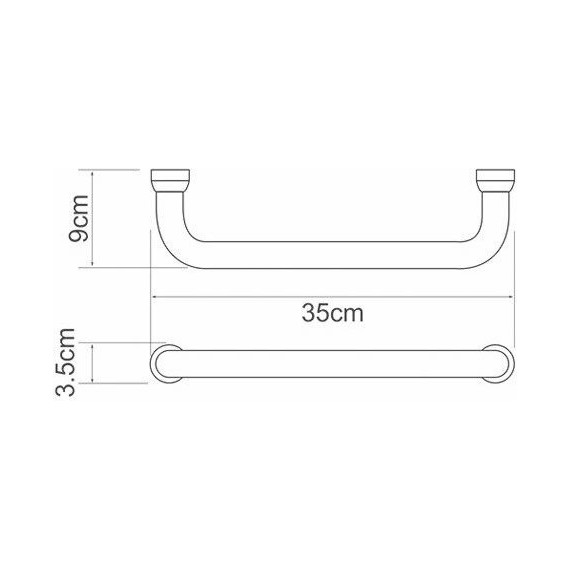 Поручень для ванны WasserKraft K-1066BLACK, цвет чёрный матовый - 2 Поручень для ванны WasserKraft K-1066BLACK, цвет чёрный матовый фото 2