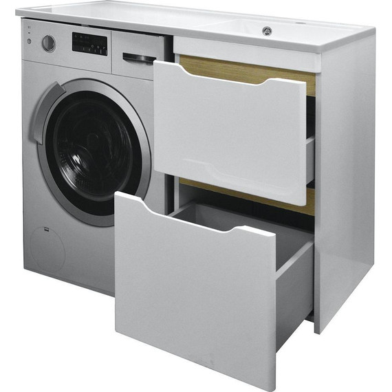 Тумба напольная с раковиной-столешницей Azario Magenta 110 см R CS00079140 фото 2