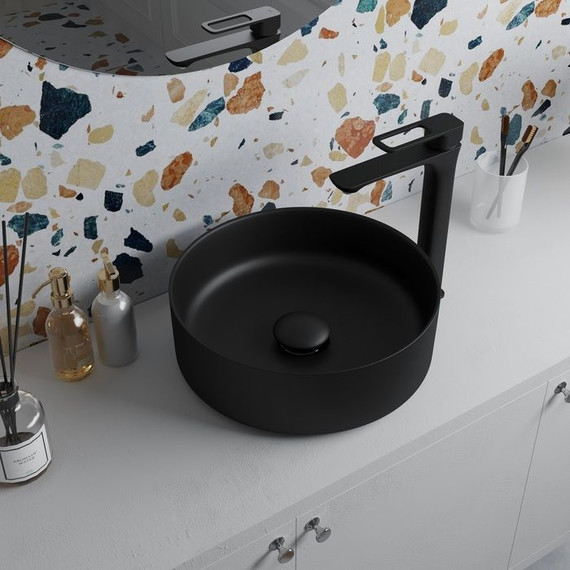 Донный клапан Iddis Optima home OPHBM00i88, чёрный матовый фото 2