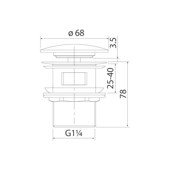 Донный клапан Iddis Optima home OPHBM0Wi88, чёрный матовый - 2 Донный клапан Iddis Optima home OPHBM0Wi88, чёрный матовый фото 2