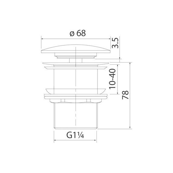 Донный клапан Iddis Optima home OPHGM00i88, серый матовый - 3 Донный клапан Iddis Optima home OPHGM00i88, серый матовый фото 3