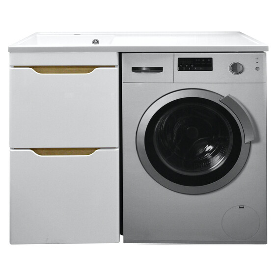 Тумба напольная с раковиной-столешницей Azario Magenta 120 см L CS00078395 фото 