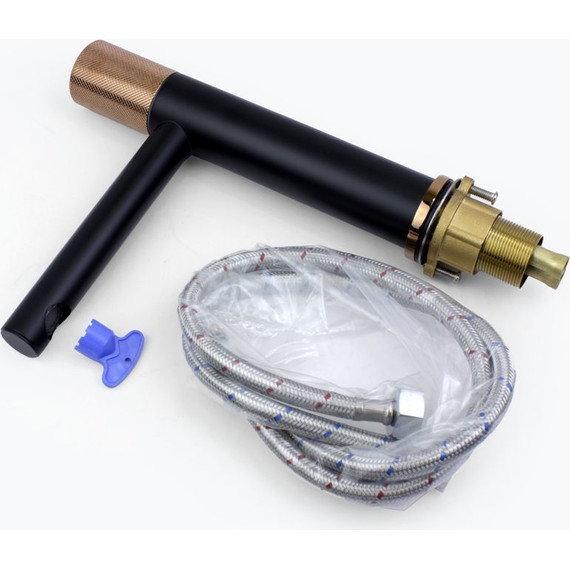 Смеситель для раковины Bronze de Luxe Avantgarde 2010MH, черный матовый/розовое золото - 7 Смеситель для раковины Bronze de Luxe Avantgarde 2010MH, черный матовый/розовое золото фото 7