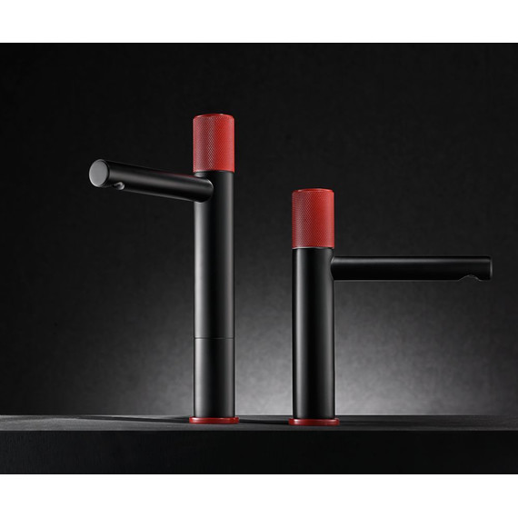 Смеситель для раковины Bronze de Luxe Avantgarde 2010RH, черный матовый/красный - 9 Смеситель для раковины Bronze de Luxe Avantgarde 2010RH, черный матовый/красный фото 9