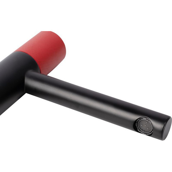 Смеситель для раковины Bronze de Luxe Avantgarde 2010RH, черный матовый/красный - 3 Смеситель для раковины Bronze de Luxe Avantgarde 2010RH, черный матовый/красный фото 3