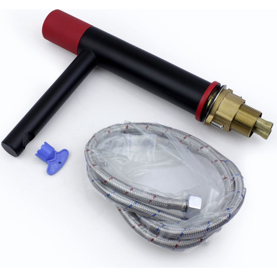 Смеситель для раковины Bronze de Luxe Avantgarde 2010RH, черный матовый/красный - 8 Смеситель для раковины Bronze de Luxe Avantgarde 2010RH, черный матовый/красный фото 8