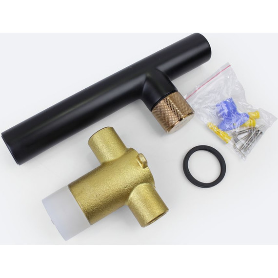 Смеситель для раковины настенный Bronze de Luxe Avantgarde 2021MH, чёрный матовый/розовое золото - 6 Смеситель для раковины настенный Bronze de Luxe Avantgarde 2021MH, чёрный матовый/розовое золото фото 6