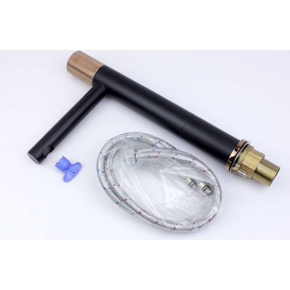 Смеситель для раковины высокий Bronze de Luxe Avantgarde 2030MH, черный матовый/розовое золото - 6 Смеситель для раковины высокий Bronze de Luxe Avantgarde 2030MH, черный матовый/розовое золото фото 6