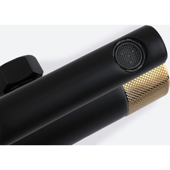 Душевая стойка Bronze de Luxe Avantgarde 2039RGB, чёрный матовый/розовое золото фото 7