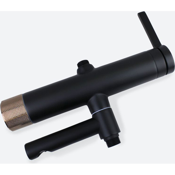 Душевая стойка Bronze de Luxe Avantgarde 2039RGB, чёрный матовый/розовое золото фото 8