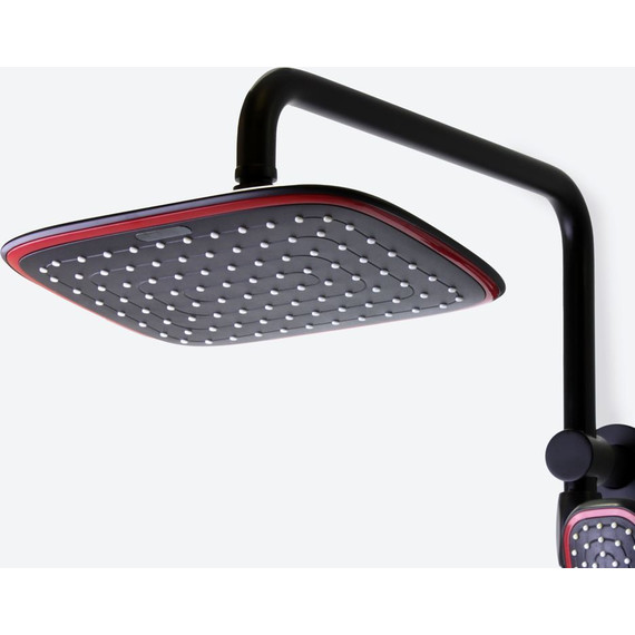 Душевая стойка Bronze de Luxe Avantgarde 2039RH, чёрный матовый/красный фото 11