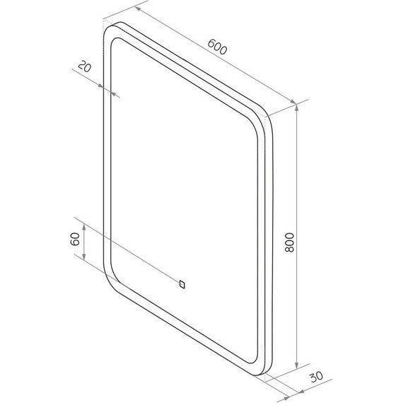 Зеркало Sintesi Bono 60 см SIN-SPEC-BONO-60 фото 9