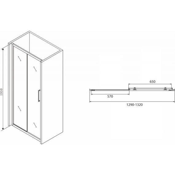 Душевая дверь Abber Schwarzer Diamant 130 см AG30130BH, черный/прозрачное - 5 Душевая дверь Abber Schwarzer Diamant 130 см AG30130BH, черный/прозрачное фото 5