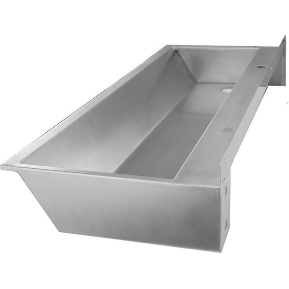 Раковина подвесная антивандальная Тругор L=1,8 м (слив слева) фото 3