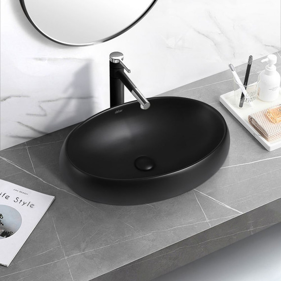 Раковина-чаша Abber Bequem 60 см AC2102MB, черный матовый - 4 Раковина-чаша Abber Bequem 60 см AC2102MB, черный матовый фото 4