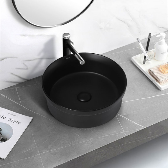 Раковина-чаша Abber Bequem 40 см AC2103MB, черный матовый фото 3