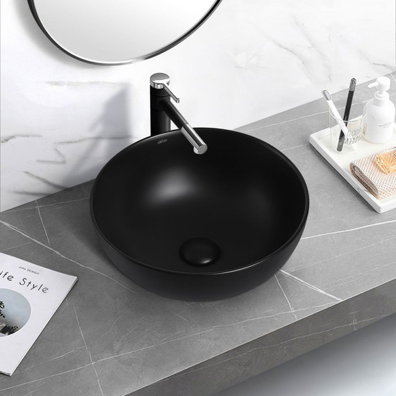 Раковина-чаша Abber Bequem 36 см AC2105MB, черный матовый фото 3