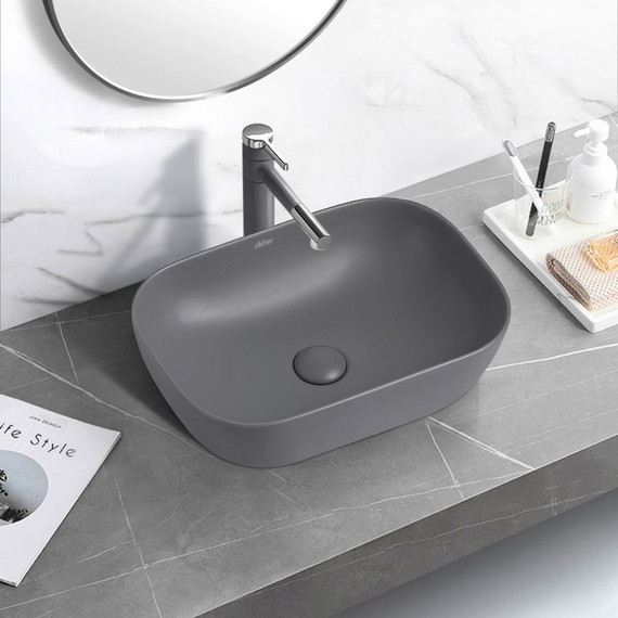 Раковина-чаша Abber Rechteck 46 см AC2200MG, серый матовый - 4 Раковина-чаша Abber Rechteck 46 см AC2200MG, серый матовый фото 4